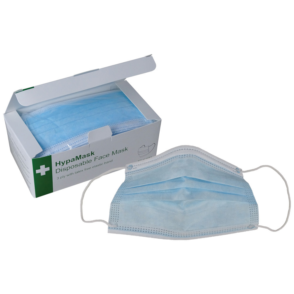 Product Image 1 - HYPAMASK 3-PLY DISPOSABLE PROTECTIVE FACE MASKS