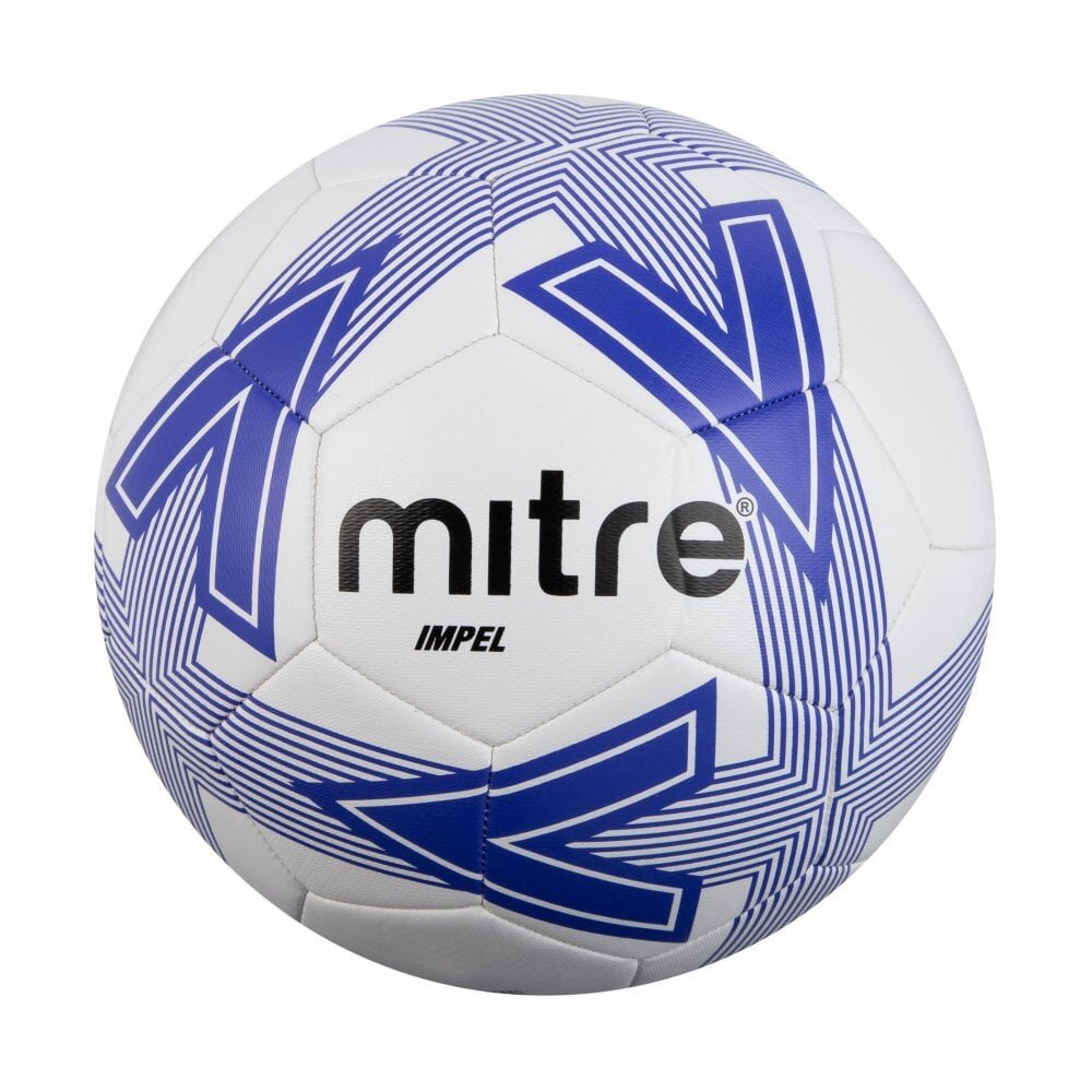 Product Image 1 - MITRE IMPEL FOOTBALL - WHITE / BLUE (SIZE 4)