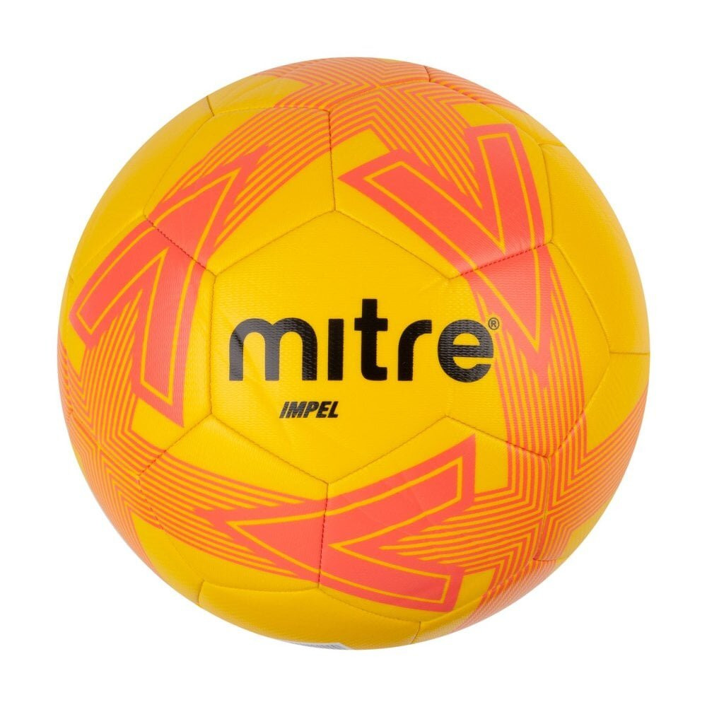Product Image 1 - MITRE IMPEL FOOTBALL - YELLOW / PINK (SIZE 5)