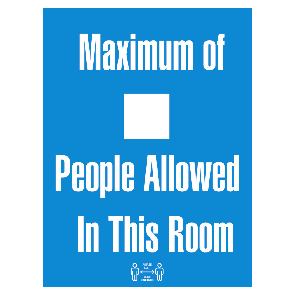 Product Image 1 - MAXIMUM PEOPLE ALLOWED IN ROOM SIGN