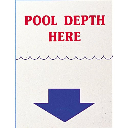 Product Image 1 - POOL DEPTH HERE SIGN - LARGE