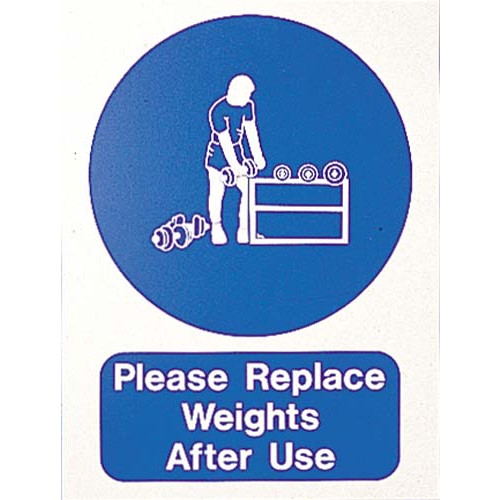 Product Image 1 - PLEASE REPLACE WEIGHTS AFTER USE SIGN
