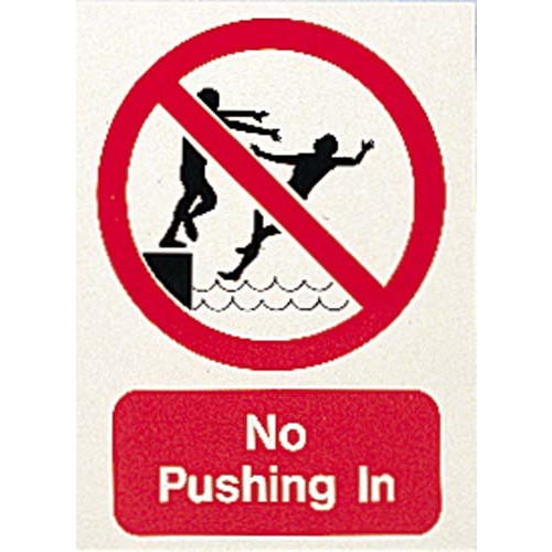 Product Image 1 - NO PUSHING IN SIGN