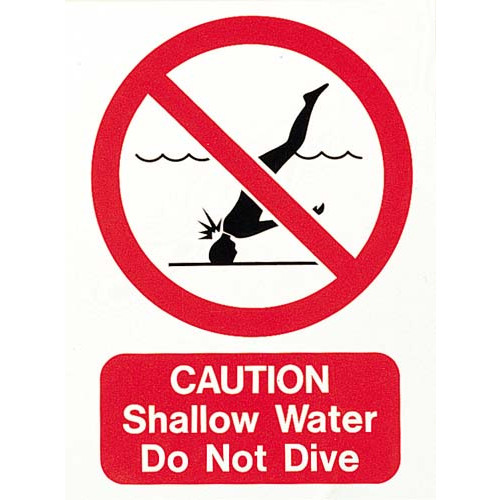 Product Image 1 - CAUTION SHALLOW WATER SIGN