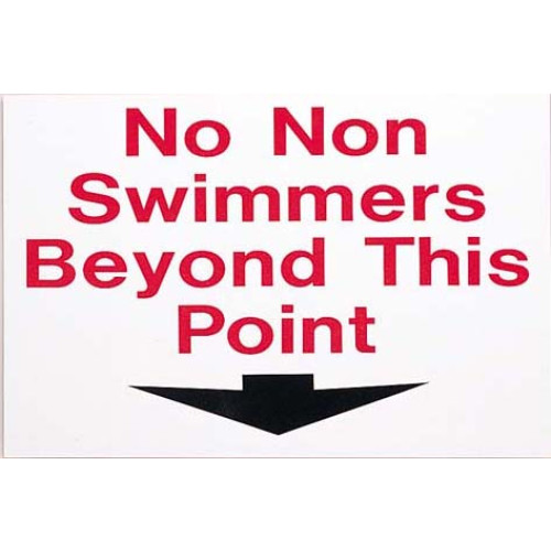 Product Image 1 - NO NON SWIMMERS BEYOND THIS POINT SIGN - LARGE