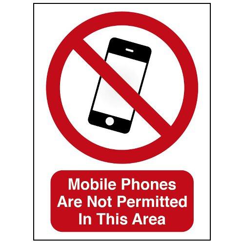 Product Image 1 - MOBILE PHONES ARE NOT PERMITTED SIGN