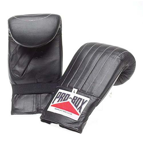 Product Image 1 - PRO-BOX LEATHER CLUB PUNCHBAG MITTS - BLACK (SMALL)