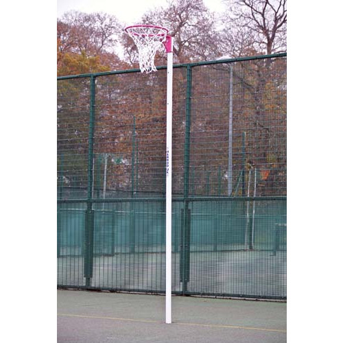 Product Image 1 - SOCKETED STEEL NETBALL POSTS - PINK/WHITE