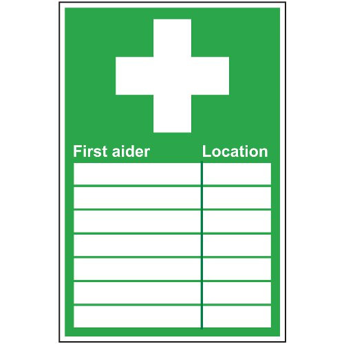 Product Image 1 - FIRST AIDER SIGN (200 x 300mm)
