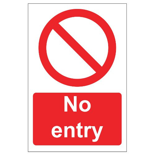 Product Image 1 - NO ENTRY SIGN (200 x 300mm)