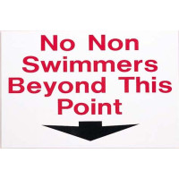 NO NON SWIMMERS BEYOND THIS POINT SIGN - LARGE