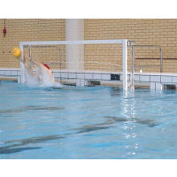 STAINLESS STEEL 'POOL EDGE FASTENING' WATER POLO GOALS