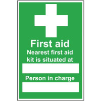 FIRST AID KIT LOCATION / PERSON SIGN (200 x 300mm)