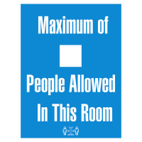 MAXIMUM PEOPLE ALLOWED IN ROOM SIGN