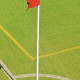 White post, red flag, rubber base