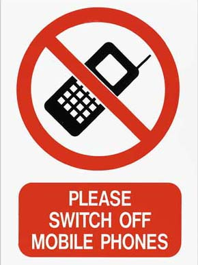 PLEASE SWITCH OFF MOBILE PHONES SIGN - Signs / Displays ...