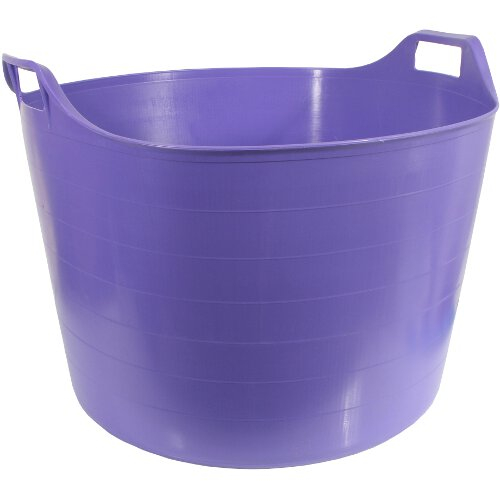 SILVER 42L CrazyGadget® 42 Litre Large Flexi Rubber Storage Bucket 